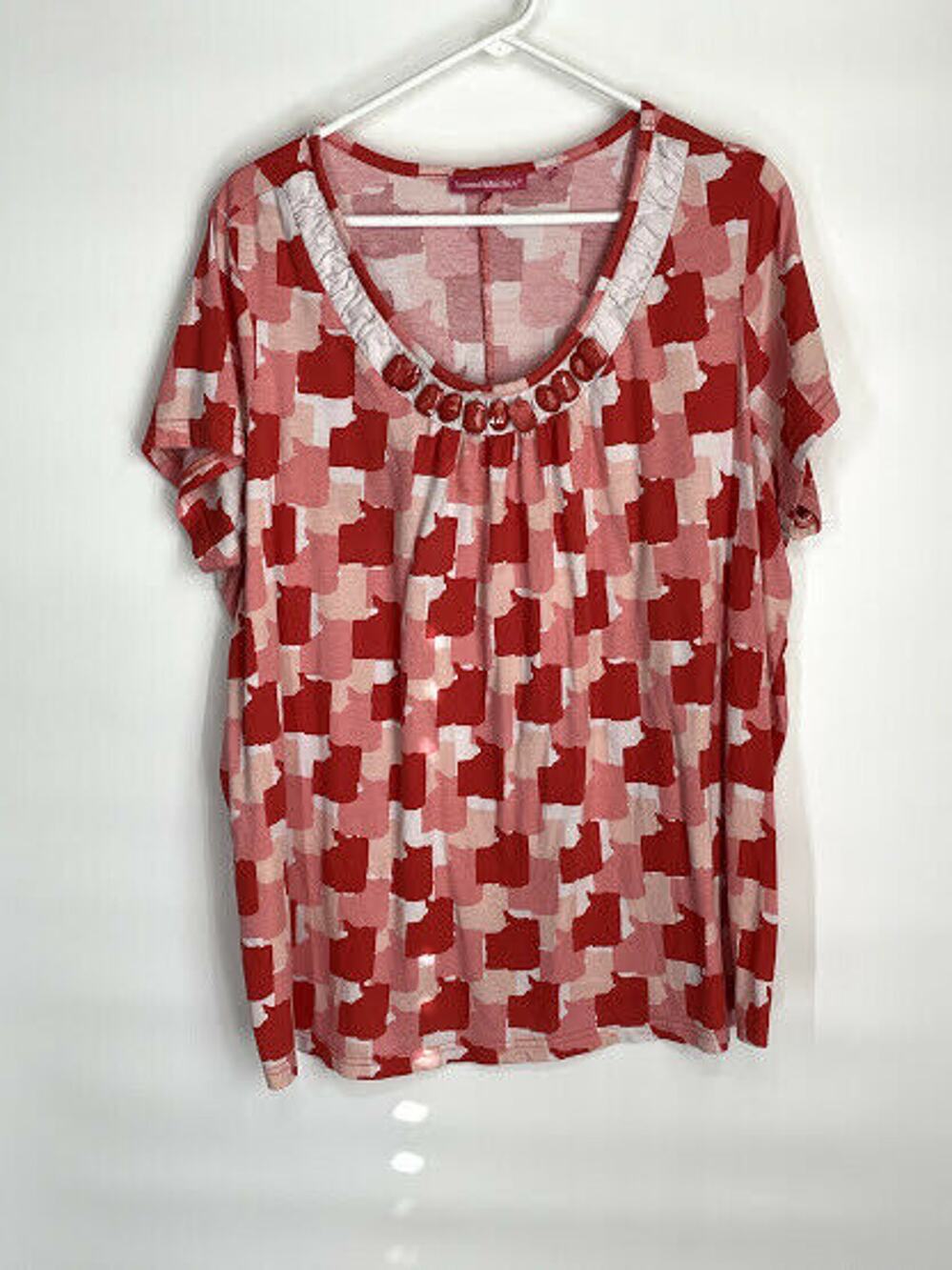 Woman Within Red Printed Blouse Women’s